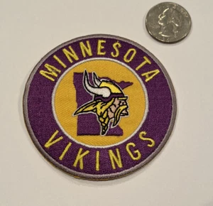 Minnesota Vikings vintage Style embroidered iron on Patch 3”x 3” Beautiful! - Picture 1 of 3
