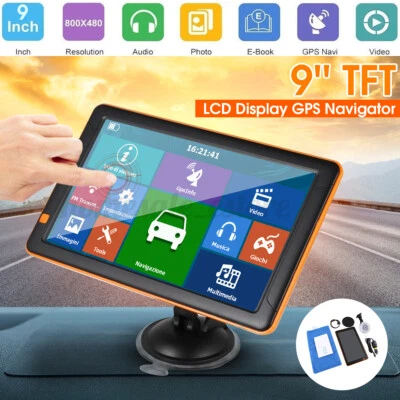 9" Car GPS Navigation TFT Free Maps 8GB+256MB Navigator Sat Nav HD LCD Display - Image 1 of 4