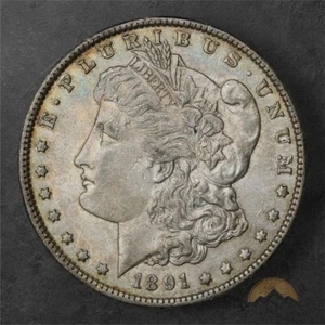 1891-S MORGAN SILVER DOLLAR $1 - SAN FRANCISCO - Picture 1 of 2