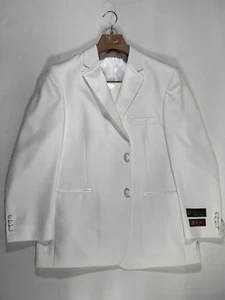 Mens P and L Two Button White Notch Lapel Tuxedo Formalwear Suit NEW - Picture 1 of 5