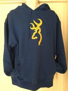 Browning Rugged Outdoor Apparel Mens Hoodie Olympian Blue Size XLarge - Picture 1 of 6