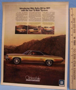 Vintage 1971 Magazine Ad for Oldsmobile Delta 88 New G Ride System - Picture 1 of 1