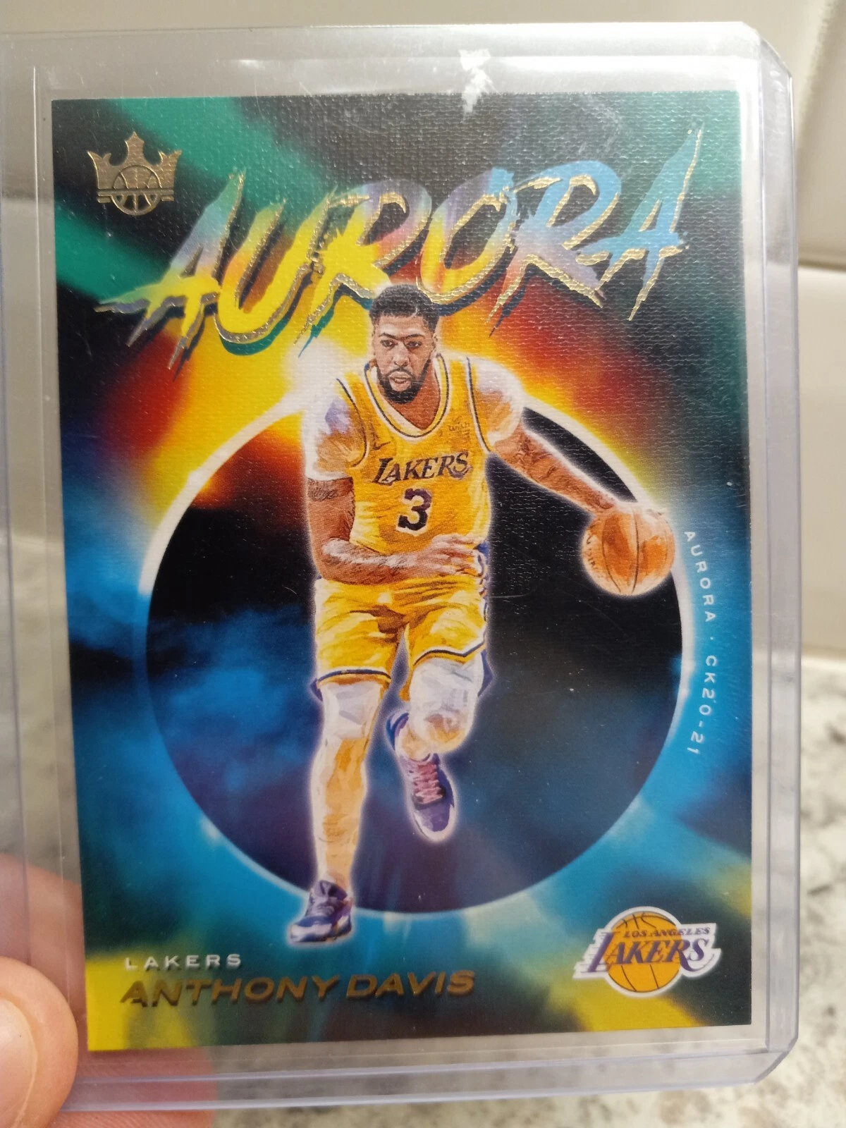 2020-21 Panini Court Kings Anthony Davis Aurora Los Angeles Lakers Case Hit SSP