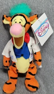 Disney Store TIGGER MAD SCIENTIST 9" Bean Bag Plush Doll Toy Winnie The Pooh - Picture 1 of 8