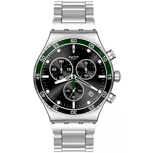 Swatch Men's Dark Green Irony Black Dial Watch - YVS506G - Picture 1 of 1