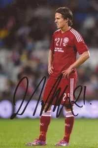 DENMARK & BRENTFORD: LASSE VIBE SIGNED 6x4 ACTION PHOTO+COA - Picture 1 of 1