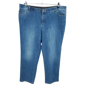 Jeans CJ Banks donna 20W più blu gamba dritta vita lavaggio medio 42x30 - Foto 1 di 16