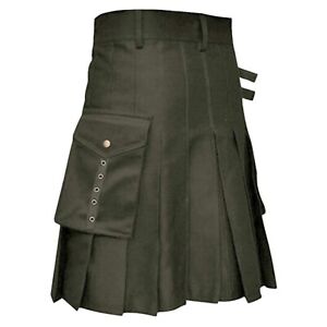 Men Plus Size Utility Scottish Traditiona Scottish Holiday Skirt Pleated Costume