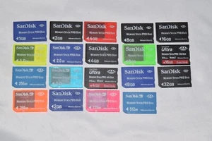 SanDisk Memory Stick Pro Duo Memory Cards 128 256 512MB 1 2 4 8 16 32GB psp sony - Picture 1 of 20