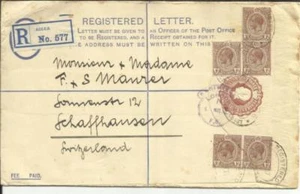 Gold Coast Registered Postal Envelope-HG:C11e(size-H,Type-4) uprated SG#87 - Picture 1 of 3