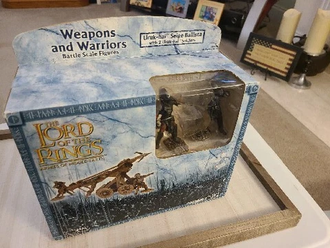 LOTR Armies of Middle-Earth Play Along Uruk-hai Seige Ballista with 2 Soldiers Cover