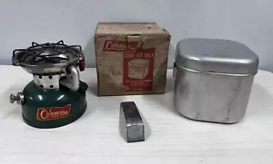 Estuche kit de cocina vintage Coleman 501-960 de aluminio con mango y estufa 502 con original Caja - Imagen 1 de 13