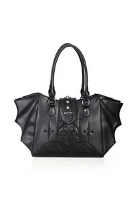 Banned Alt - Gothic Cathedral Bats - Hand / Shoulder Bag Tote Bag - Picture 1 of 3