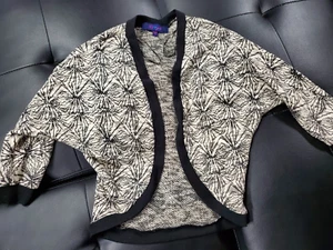 W Love Girl Cute Black White Knitted Cardigan Sweater size 6X - Picture 1 of 4