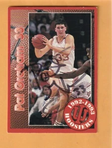 Pat Graham Indiana Hoosiers AUTO Firmado 1992-93 Tarjeta Floyds Perillas IN - Imagen 1 de 2