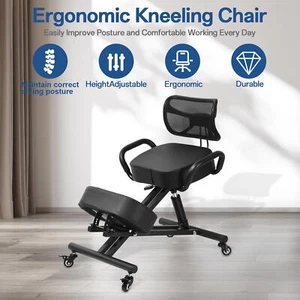 Ergonomic Kneeling Chair for Home Office Improve Work Posture Back Pain Relief - Picture 1 of 10