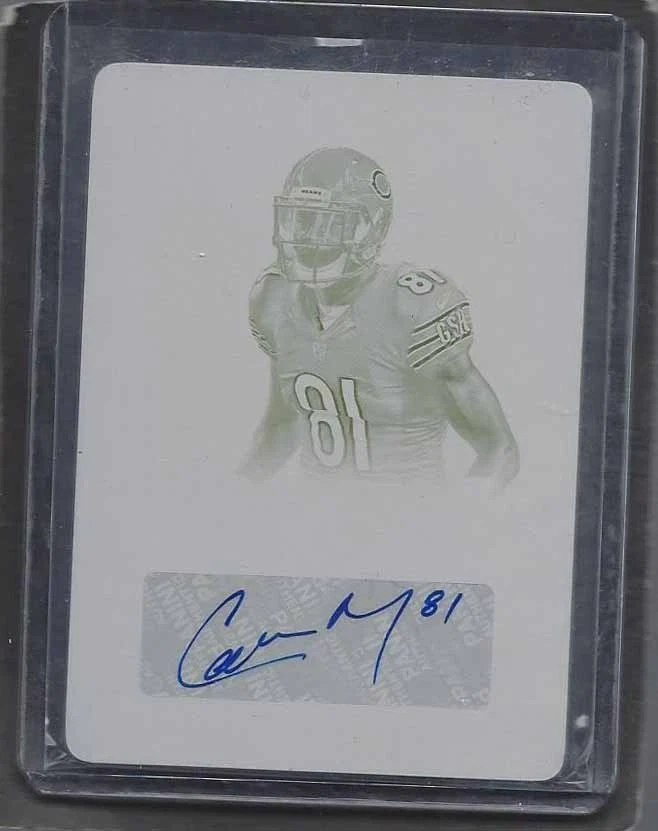 CAMERON MEREDITH 2015 NATIONAL TREASURES PRINTING PLATE ROOKIE AUTO RC #D 1/1 - Image 1 of 1