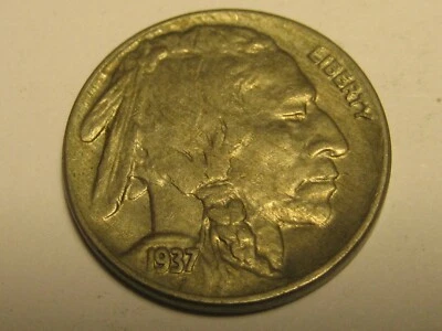 1937-P Buffalo Nickel AU ERROR BAD METAL MIX ^^^^^^ - Image 1 of 4