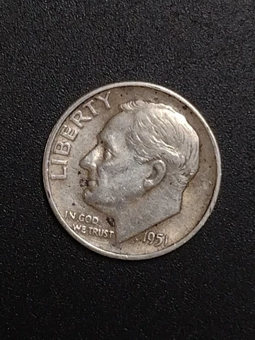1951 S Roosevelt Dime #3 Cover