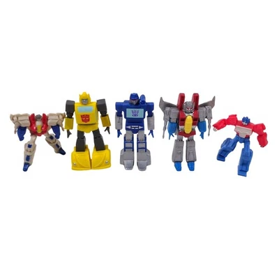Transformers 2" PVC Figure Lot Optimus Prime Bumblebee Soundwave Starscream (x2) - Image 1 of 2