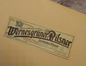 Wernesgrüner , Etikett , Werbung ?? 1954 - Bild 1 von 4