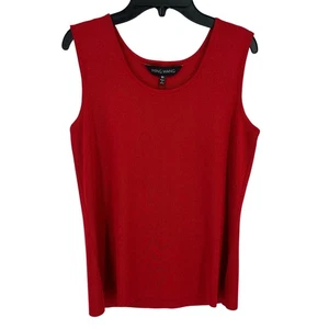 Ming Wang Rot Metallic Tank Top Shirt Shell Damen Größe XS - Bild 1 von 6