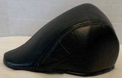 Sombrero look cuero vintage News Boy estilo Gatsby negro Foto 1 de 4