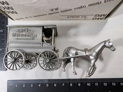 RARE Die-cast Horse-drawn Cart Tri-Sum Potato Chips MG Model Car. 1:64 - image 1 of 4