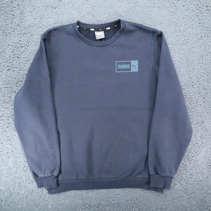 Puma Men Sweatshirt Jumper Large Pullover Sports Gym Casual, Blue - Picture 1 of 8