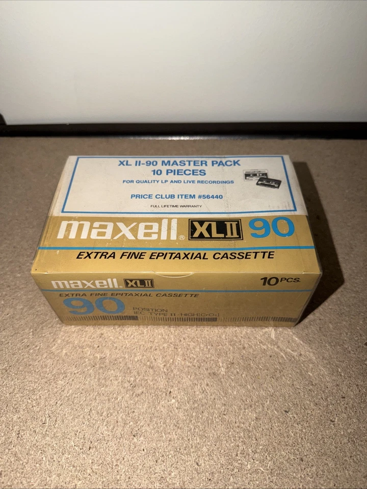 SEALED NOS Maxwell XL II 90 Extra Fine Epitaxial Cassettes- Master Pack 10 Piece - Image 1 of 4