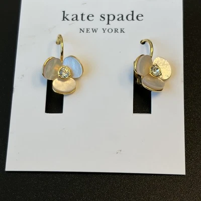 Kate Spade New York Disco Pansy Mother Of Pearl Flower Floral Stud Earrings - Image 1 of 2
