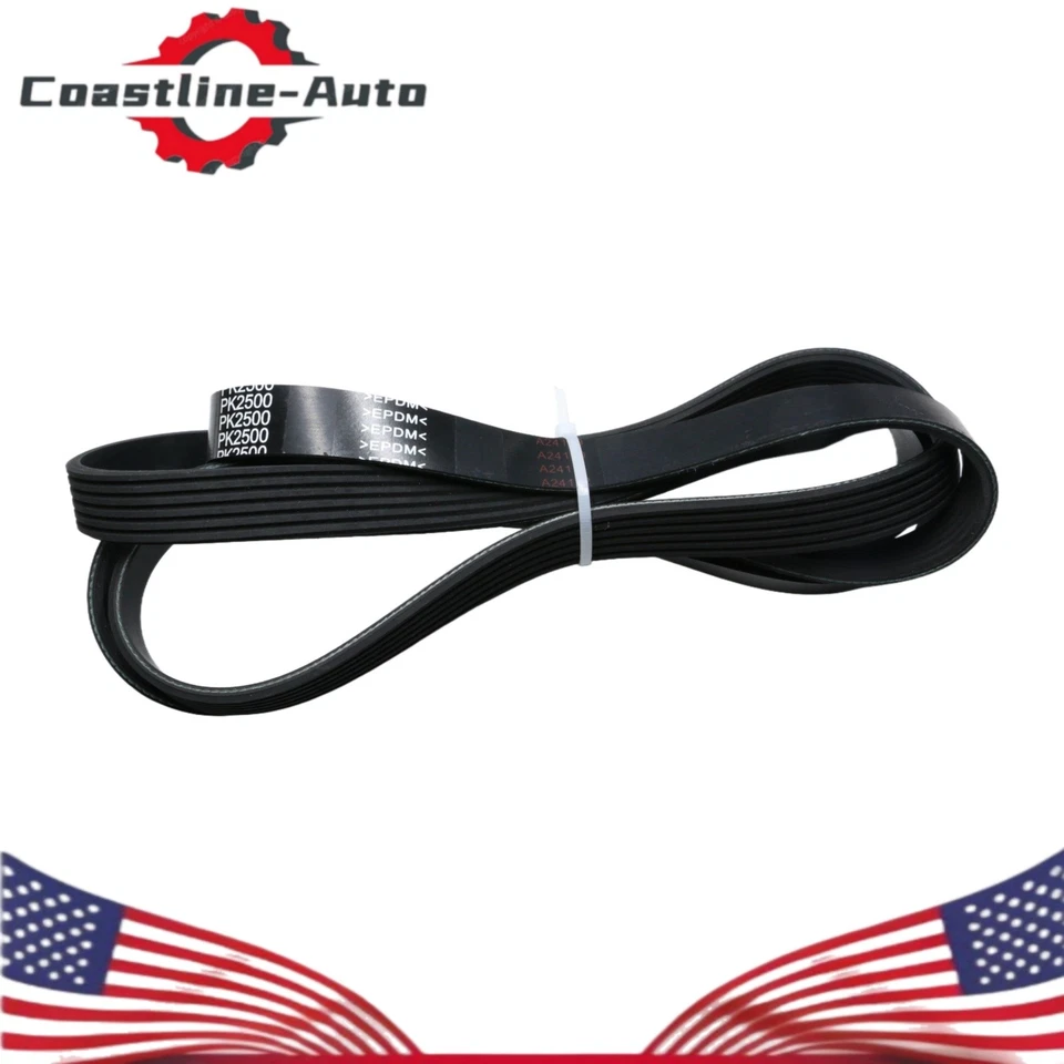 Serpentine Belt For Chevry GMC C1500 C2500 K1500 K2500 Suburban Pickup 6PK2500 - Image 1 of 4