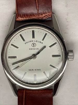 Favre Leuba Geneve Seaking Watch Swiss Manual Winding Mens Vintage - Image 1 of 4