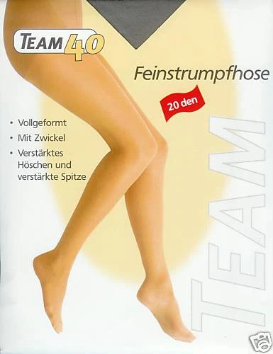 FEIN Strumpfhose, Zwickel, transparent - 20den, anthrazit, 36-40  *TEAM* - Bild 1 von 1