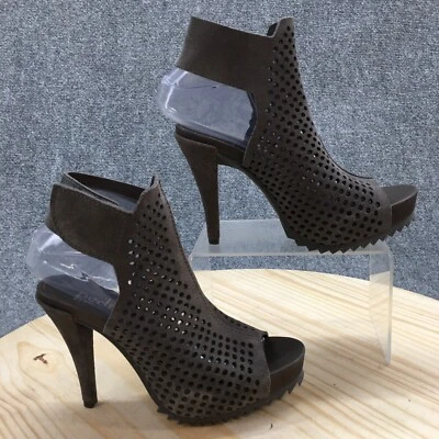 Pedro Garcia Tacones Mujer 37 Persis Eslinga Gris Perforado Punta abierta Stiletto Foto 1 de 4