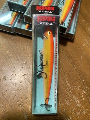 Señuelo de Pesca Rapala Original Flotante 11 Dorado Rojo Fluorescente Foto 1 de 3