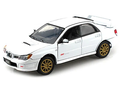 Subaru Impreza WRX STi White 1/24 Diecast Model Car by Motormax - Image 1 of 3