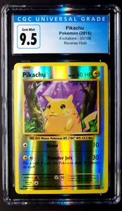Pikachu Graded Reverse Holo Card 35/108 Gem Mint CGC 9.5 XY Evolutions 2016 - Picture 1 of 2