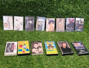 vintage cassette tape lot Michael Jackson,  Whitney Huston, Bobby Brown and more - Picture 1 of 23