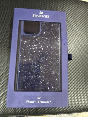 Funda de Teléfono Original SWAROVSKI iPhone® 12 Pro Max Azul Oscuro Azul Marino Nuevos Cristales Foto 1 de 4