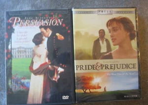 LOT 2 DVDs -Jane Austen- Persuasion & Pride and Prejudice VGUC - Picture 1 of 2