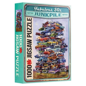 TDC Games Fabulous 50s Junkpile Classic Car Jigsaw Puzzle, 1000 pieces - Picture 1 of 10