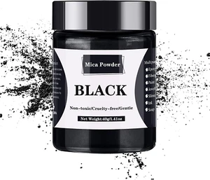 Mica En Polvo - 40 G Mica En Polvo Para Resina Epoxi - Pigmento En Polvo, Negro - Bild 1 von 6