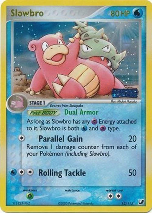 Slowbro - 13/115 - Pokemon Unseen Forces Reverse Holo Rare NM