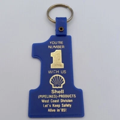 Vintage Shell Gas Pipelines Products Keychain West Coast Division Advertising  - Image 1 of 4