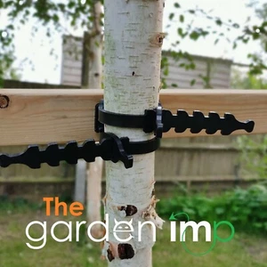 2 lazos de árbol de barra transversal grandes fuertes de goma suave correa ajustable soporte para plantas - Imagen 1 de 8