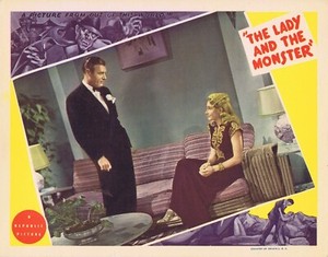 THE LADY AND THE MONSTER Original Lobby Card Mad Scientist Vera Ralston