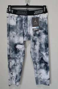 NWT BOYS NIKE AIR JORDAN DRI-FIT TRAINING LEGGINGS 3/4 COMPRESSION PANTS SZ L - Picture 1 of 7
