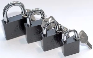 Steel Padlock Keyed alike Gate Shed Garage 3 keys for every lock 40 50 60 70mm - Picture 1 of 8