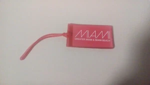 Miami Beach Pink Jelly Luggage Tag With ID Card High Visibility B13 - Picture 1 of 2